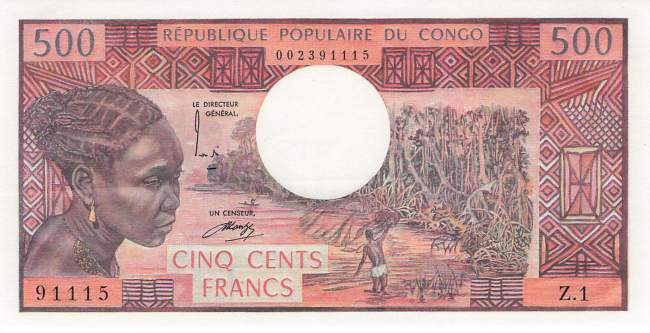 500 Francs Kongo Republik